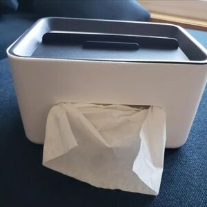 Blue Organizer & Tissue Dispenser